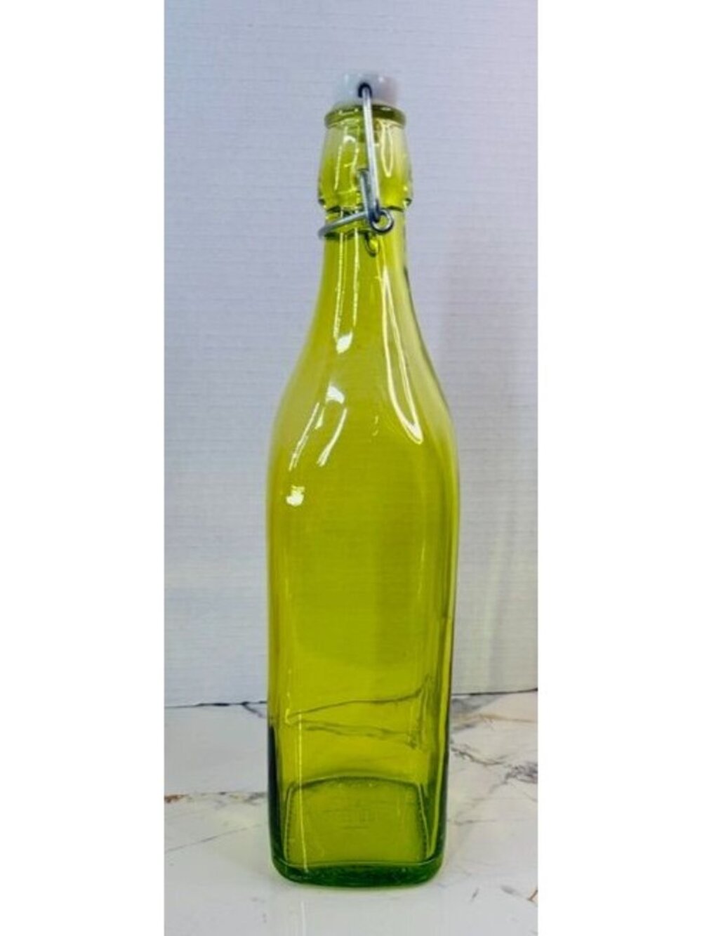 Beautiful Green Glass Bottle with Swing Top